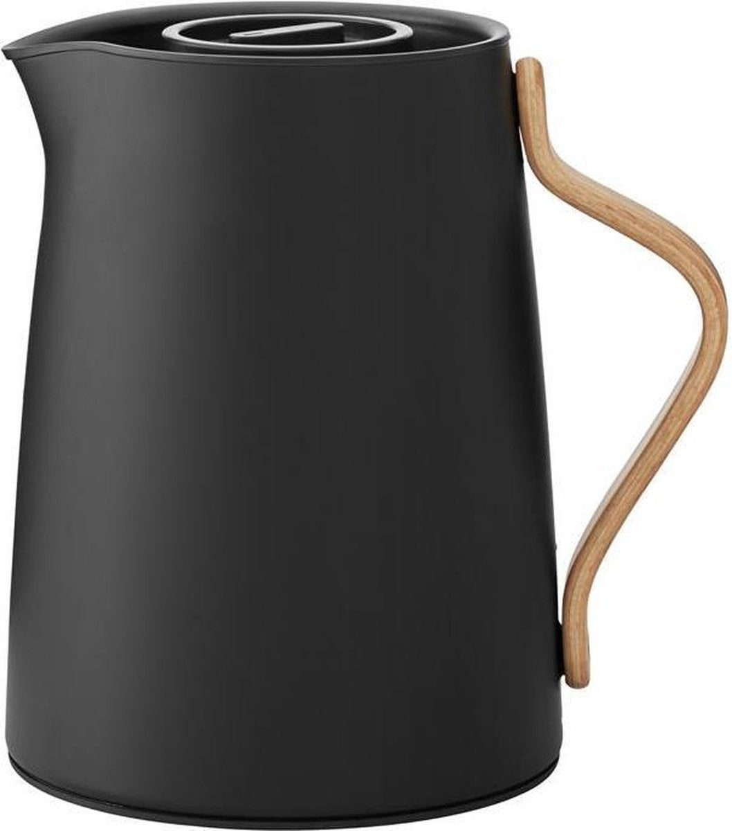 Stelton emma vacuum - tekande med filter - 1 liter mat sort