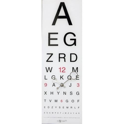 Næste ur 3067 syn, 75x25,4 cm, væg, hvid sort