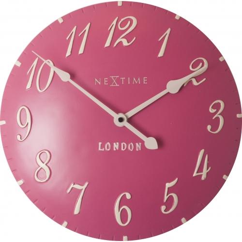 Nexttime ur 3084rz london arabic, ø34,5 cm, væg, pink hvid