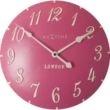 Nexttime ur 3084rz london arabic, ø34,5 cm, væg, pink hvid
