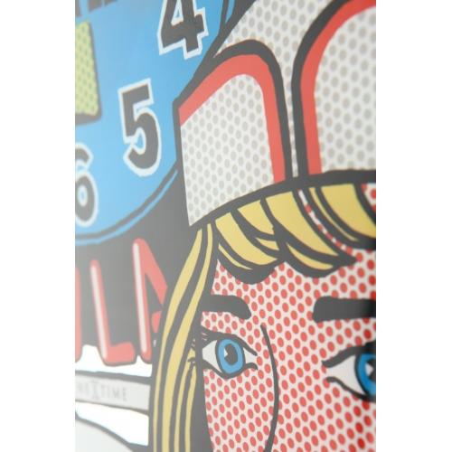 Næste gang ur 8167 delux middag, 43x43cm, væg, flerfarvet