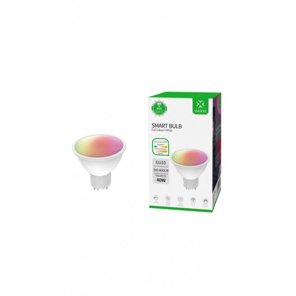 Woox r9076 smart rgb spot, wifi, gu10, cct, google assistent amazon alexa