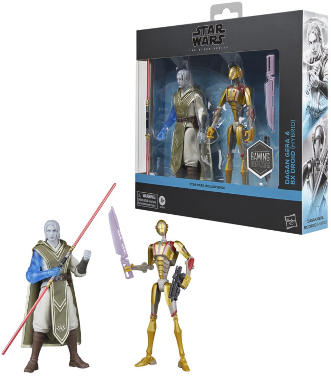 Star Wars The Black Series Dagan Gera og BX-Droid (Hybrid) fra Jedi: Survivor, Gaming Greats 15 cm Collectible Action Figur, Duo Pack