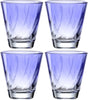 Leonardo twist drikkeglas 215ml blå - sæt 4