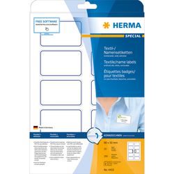 Herma special - selvklæbende, specialfremstillede navneskjoldetiketter - hvid med blå kant - 80 x 50 mm 2