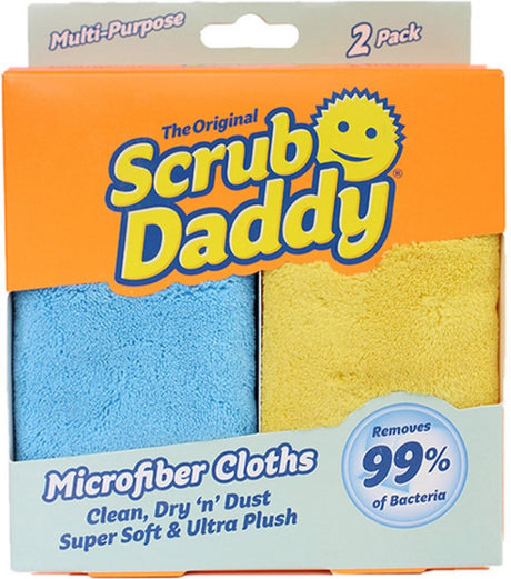 Skrub daddy mikrofiberklude ultra bløde - blå og gule - 1 stk