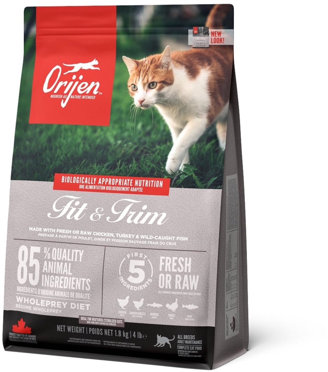 Orijen hele byttet passer trim kat kylling kalkun - kattefoder - 1,8 kg