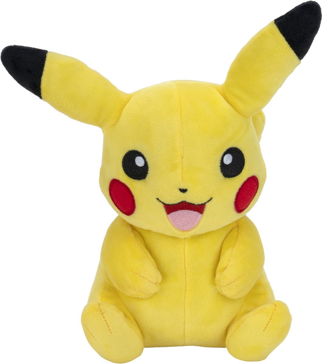 Pokémon kæletøj pikachu junior 20 cm plys gul sort