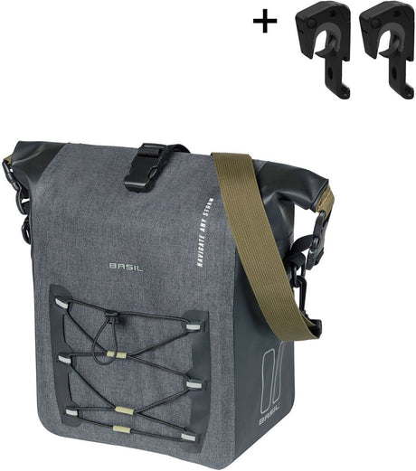 Basil Navigator Storm M - Sporty og funktionel enkelt cykelpose - Sort