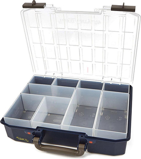 Raaco sortimentsboks - carrylite 80 - med 9 indsatskasser - 278 x 337 x 79 mm - 143608