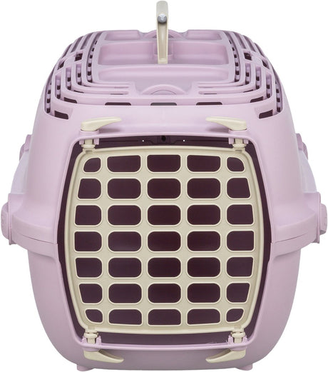 Trixie rejsekurv - pink, velegnet til op til 6 kg - 48x30x32 cm, håndtag og drejelukning