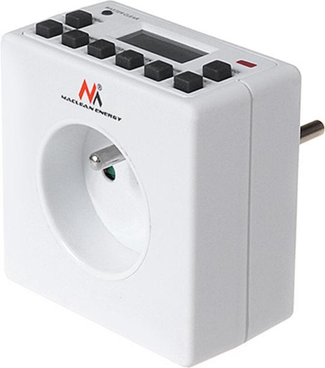 Maclean mce30 - programmerbar digital timer med benjord - 3600w