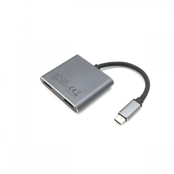 Udstyr 133484 USB-C 4 i 1 dual HDMI-adapter