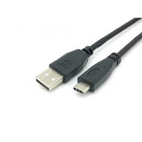 Udstyr 128886 usb 2.0 type-c til a, m m, usb 2.0, 480 mbit s, 3 m, sort