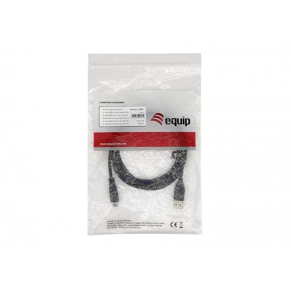 Udstyr 128886 usb 2.0 type-c til a, m m, usb 2.0, 480 mbit s, 3 m, sort