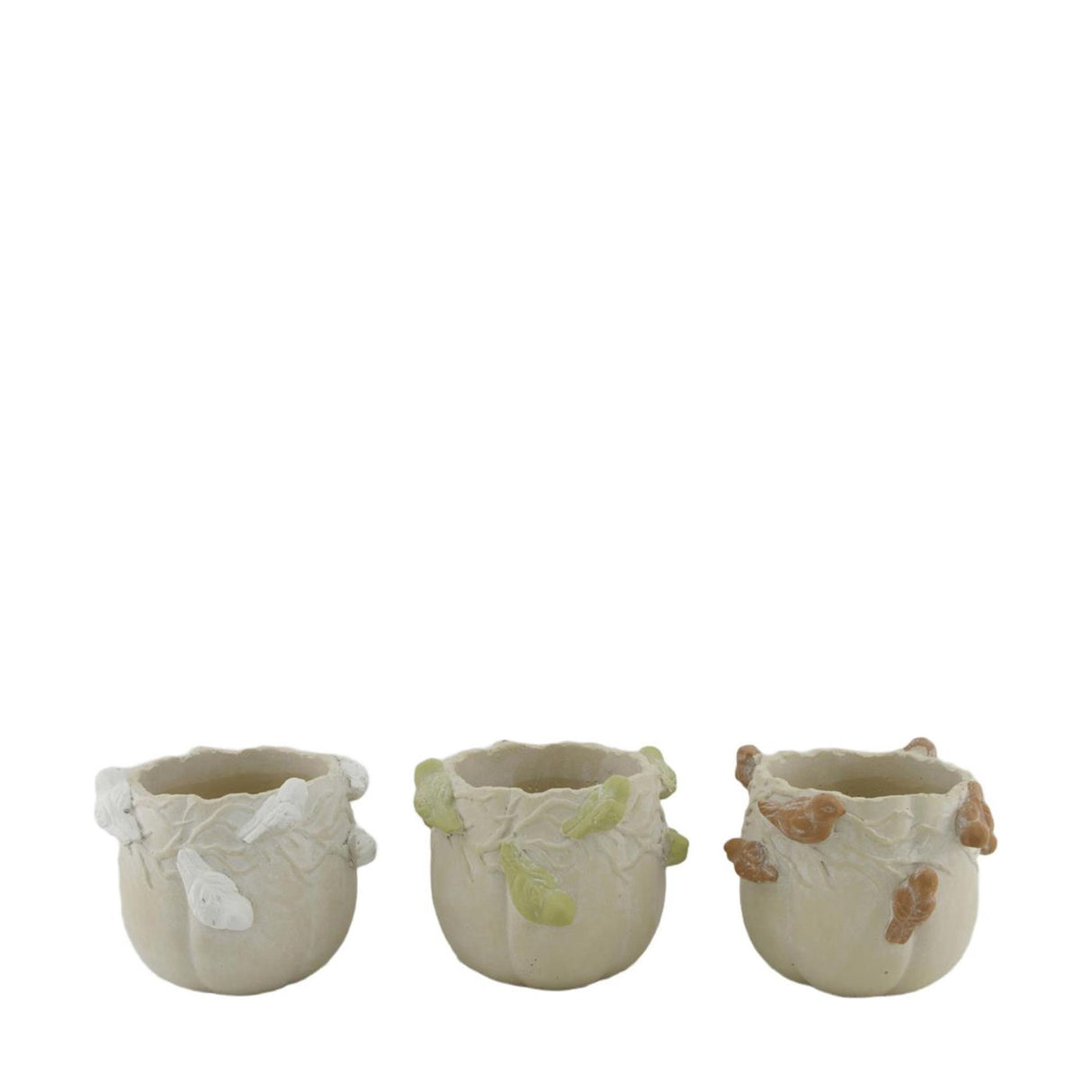 Dijk natural collections urtepotte med fuglecement 15x15x12,5cm