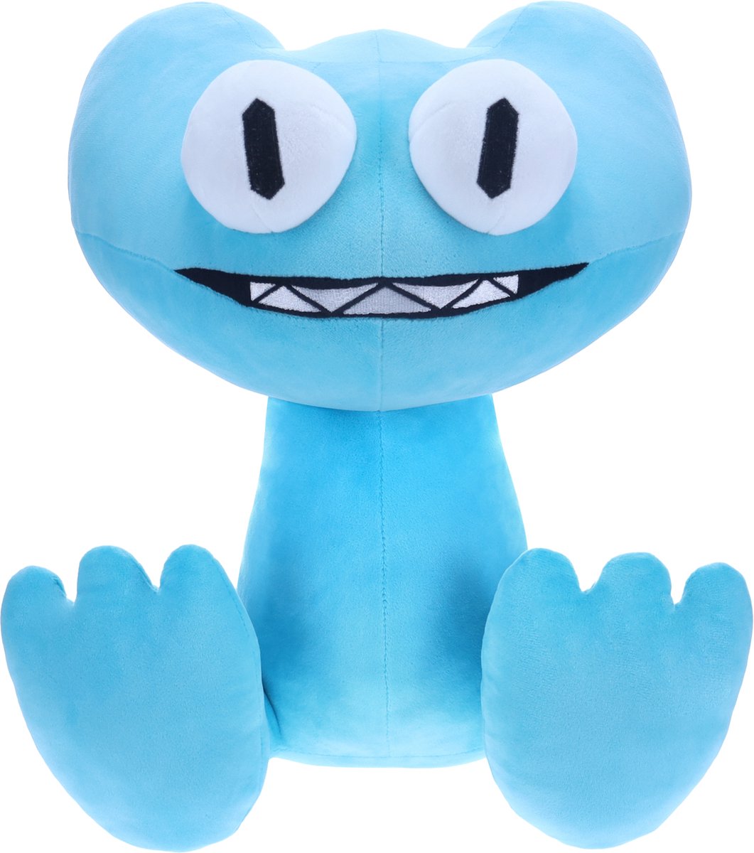 Rainbow friends krammefigur cyan 40 cm krammetøj