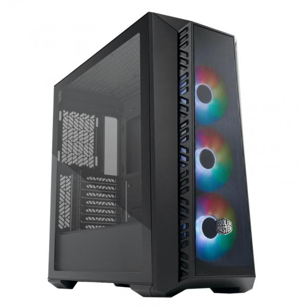 Cooler master mb520-kgnn-s00 masterbox 520 mesh, rød, atx, midi, kant-til-kant gennemsigtigt vindue