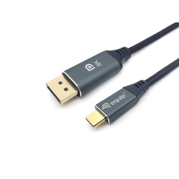 Udstyr 133426 usb-c til displayport-kabel, m m, 1.0m, 4k 60hz, abs shell