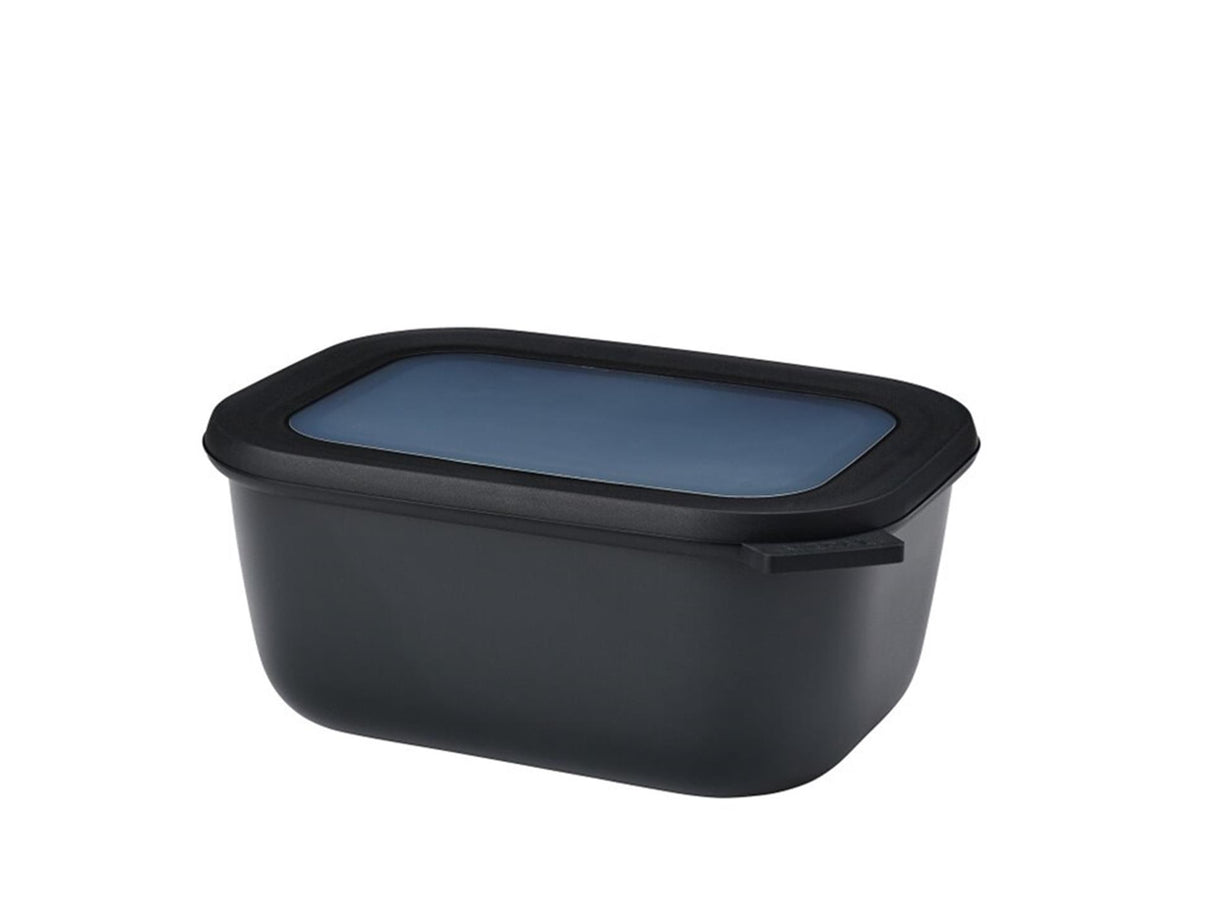 Mepal multi skål cirqula rektangulær 1500ml - nordisk sort 21,2x16,2x8,9cm