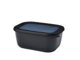 Mepal multi skål cirqula rektangulær 1500ml - nordisk sort 21,2x16,2x8,9cm