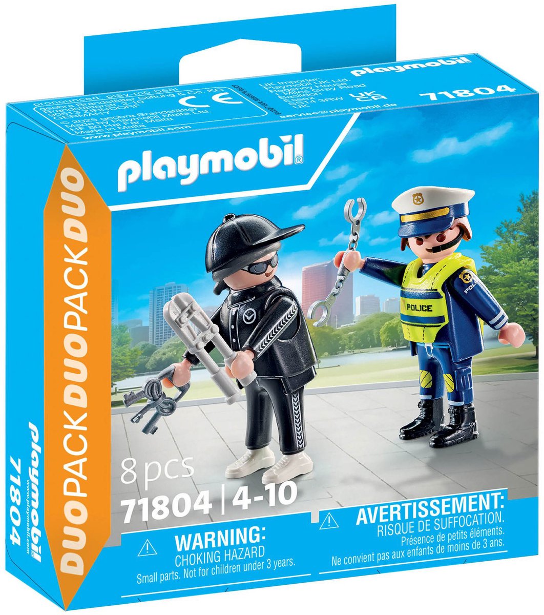Playmobil duopacks politimand og indbrudstyv 71804