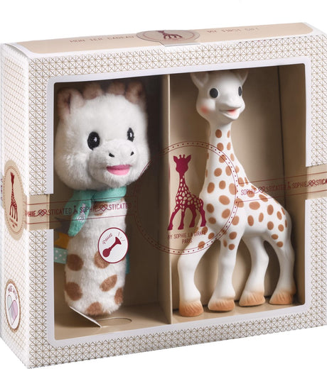 Sophie the giraffe sofistikeret gavesæt - babylegetøj - squeeze rangle - barselsgave - baby shower gave - 4 stk.