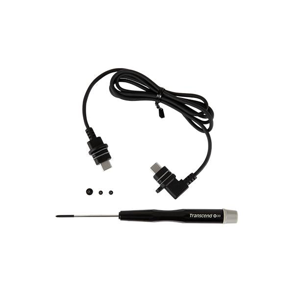 Transcend transcend ts-dbk3 tilbehørssæt til kropskamera, kabel, 1m, sort