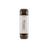 Overskrid TS1TERT310S ESD310S Ekstern SSD, 1TB, USB 10Gbps, Type C A, 1050 MB S, sølv