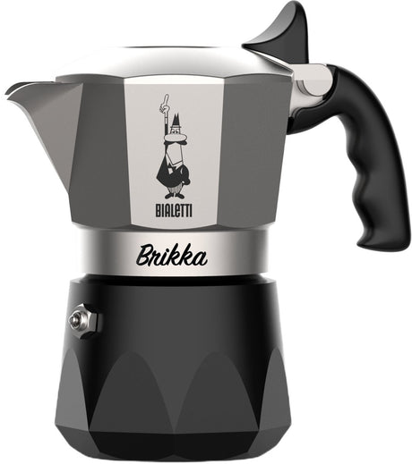 Bialetti brikka revolution 2 kopper – espressokande med crema – aluminium moka gryde – til autentisk italiensk espresso