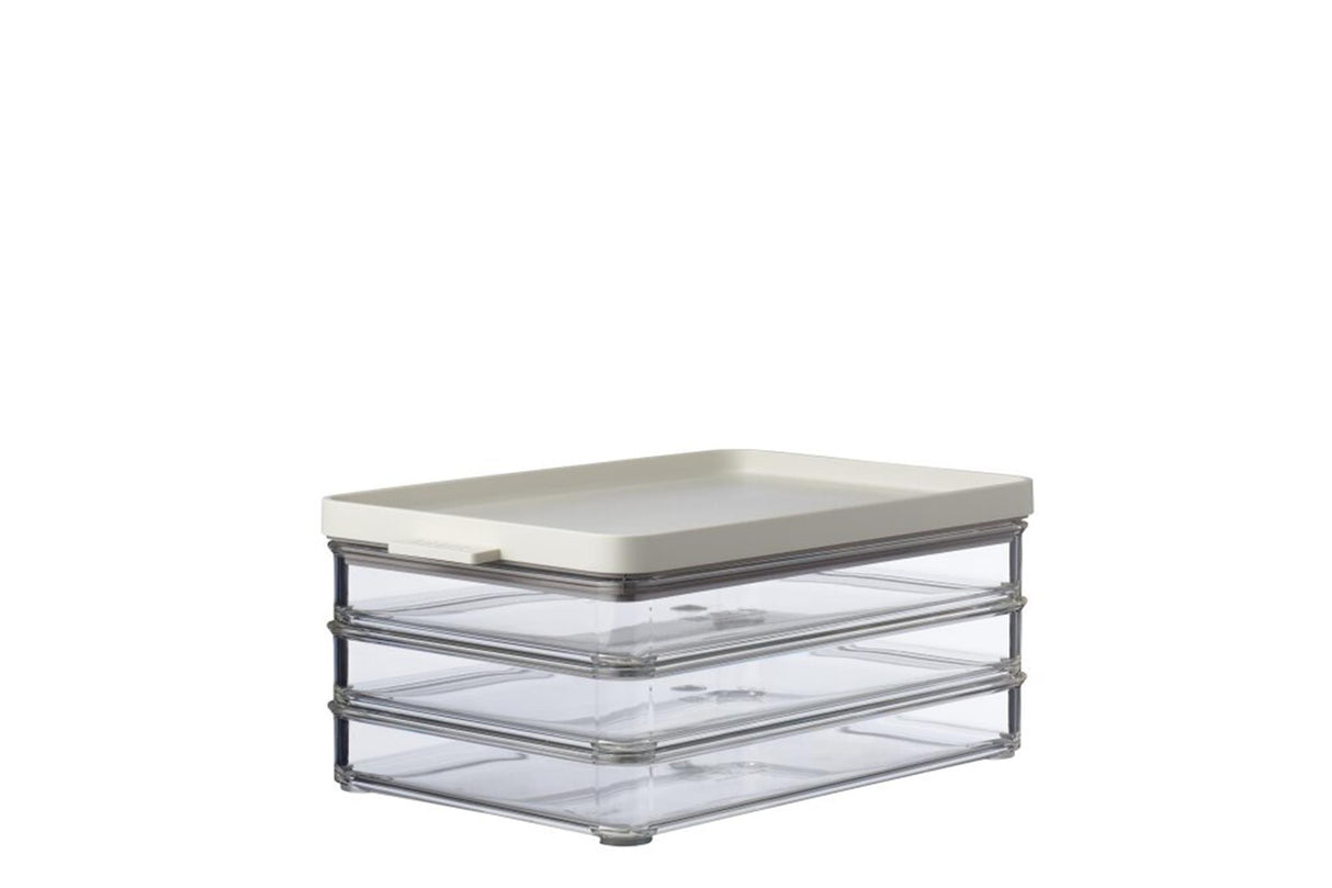 Mepal omnia kødkasse 3-lags nordisk hvid 23x14,9x10cm