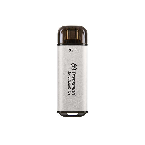 Transcend ts1tesd300s esd300s ekstern SSD, 1 TB, USB Type-C, 10 Gbps, 1050 950 MB s, sølv