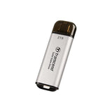 Transcend ts2tesd300s esd300s ekstern SSD, 2 TB, USB Type-C, 10 Gbps, 1050 950 MB s, sølv
