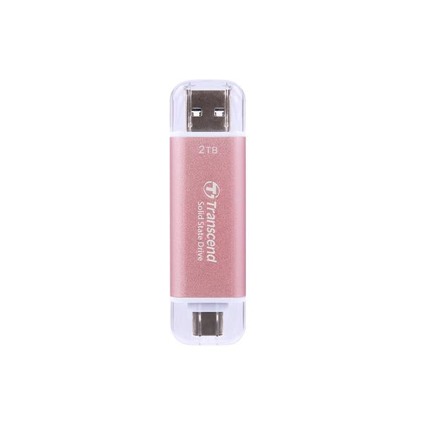 Transcend ts512gesd310p esd310p ekstern SSD, 512 GB, USB 10 Gbps, type C A, 1050 950 MB s, pink
