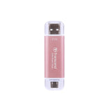 Transcend ts512gesd310p esd310p ekstern SSD, 512 GB, USB 10 Gbps, type C A, 1050 950 MB s, pink