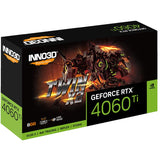 Inno3d N406T2-08D6-171153N GeForce RTX 4060 Ti Twin X2, 8 GB GDDR6, 128-bit, 2535, 18Gbps, 3xDP+HDMI