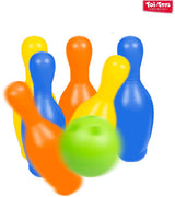 Toi-toys bowlingsæt farvet, 7 stk.