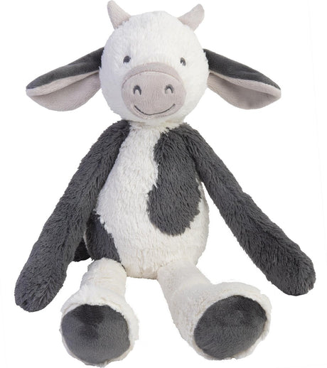 Happy horse koe casper knuffel 48cm - wit grijs - baby knuffel