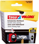 Tesa -Velcro Velcro strimmel 55229-zw - 50 mm x 1 m - sort