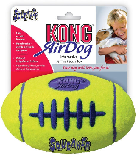 Kong air football medium 1 stk - bold - gul - kattelegetøj - 150 x 130 x 64 mm