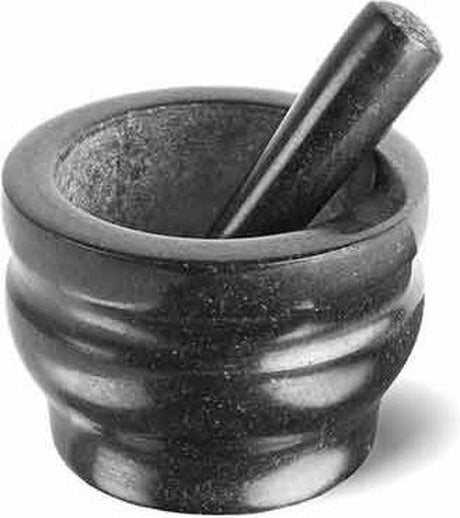 Cole mason morter og støder - granit - 14 cm diameter - kraftig - til urter, krydderier pesto