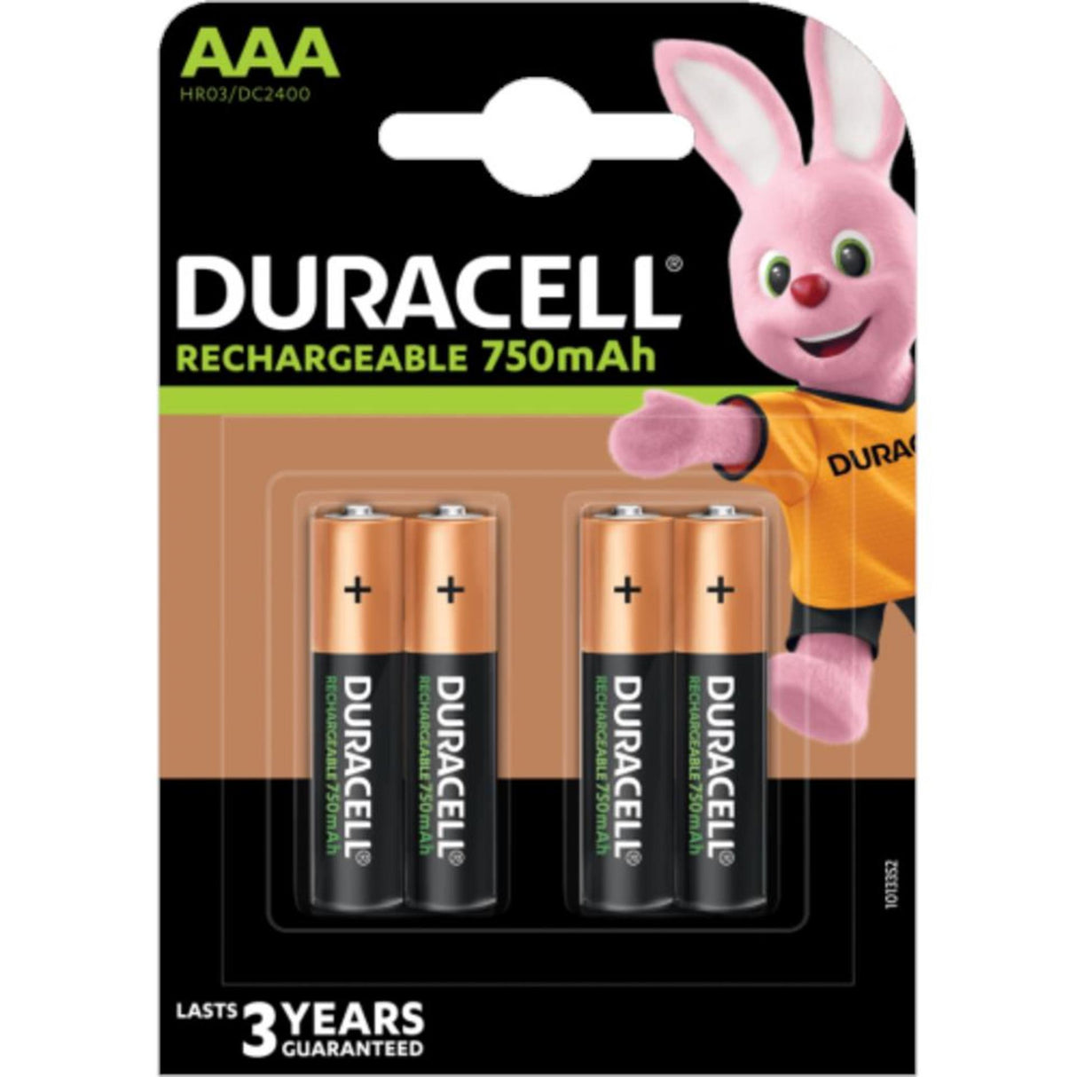 Duracell genopladelige batterier 4x aaa dx2400 hr03 900 mah 1,2 volt foropladet