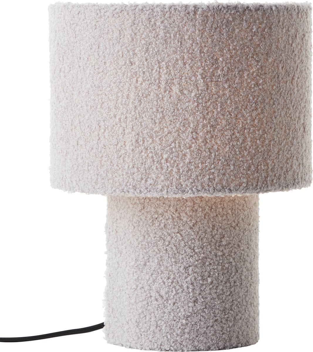 Brilliant bamse - bordlampe - e27 max 1x25w - teddy stof - grå