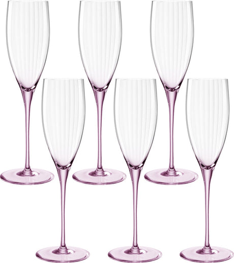 Leonardo poesia champagneglas 250 ml rosé - sæt 6