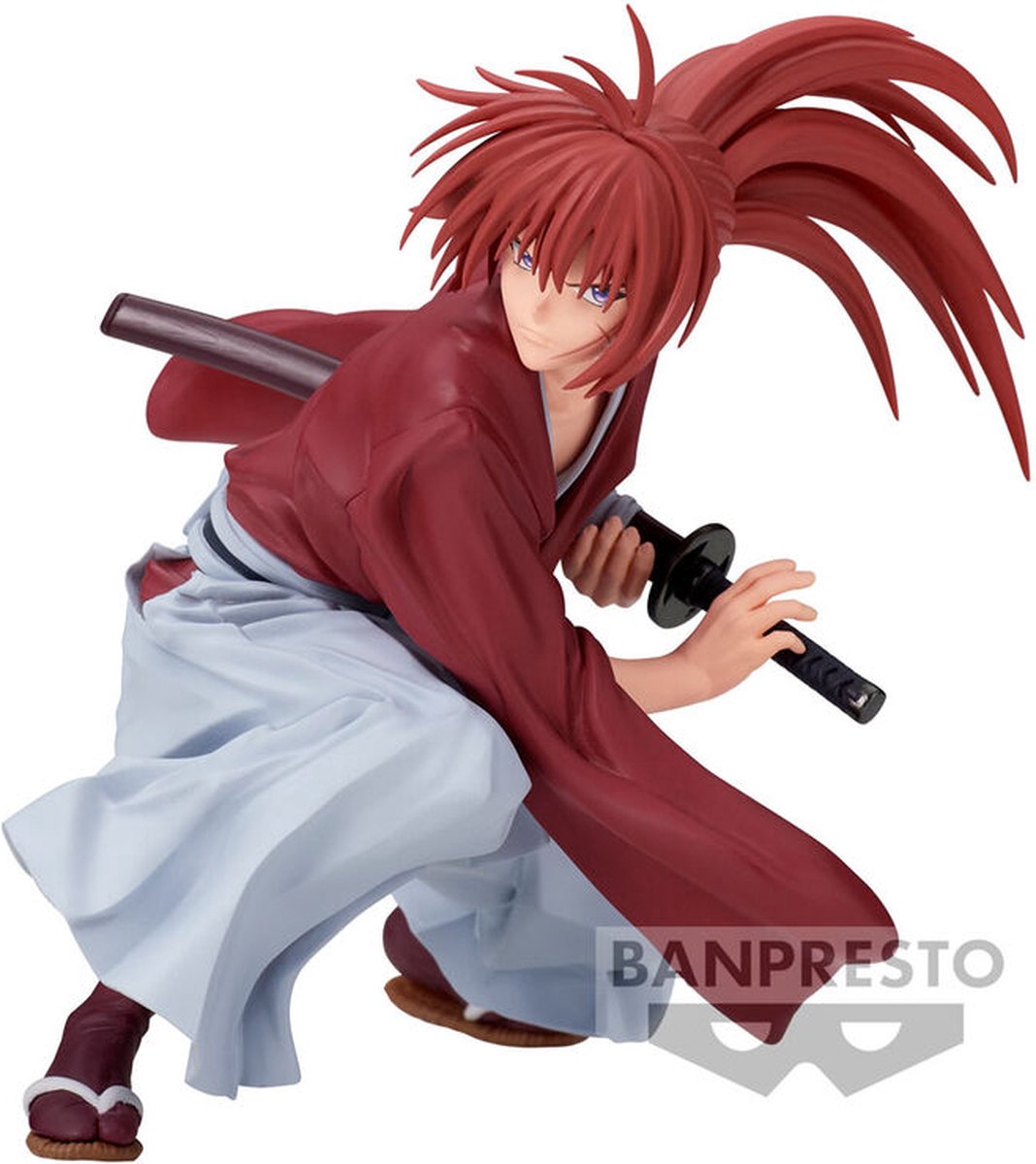Banpresto rurouni kenshin: vibrationsstjerner - kenshin himura figurstatue