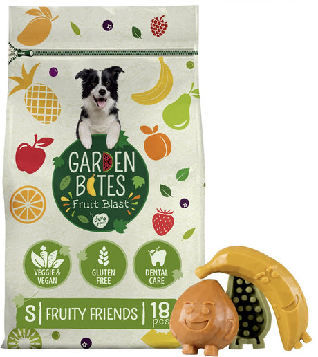 Havebid duvoplus - frugtagtige venner hundesnacks - hundegodbidder - vegetarisk glutenfri - små 18 stk.