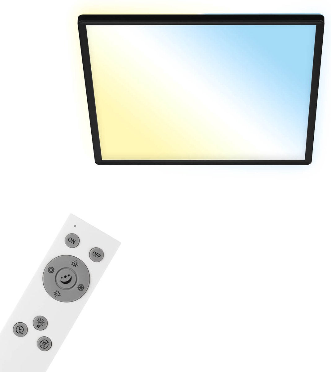 Briloner slim s - smart LED loftslampe - dæmpbar loftslampe - 22w med CCT - natlysfunktion - timerfunktion - hukommelsesfunktion - baggrundslyseffekt - 42cm