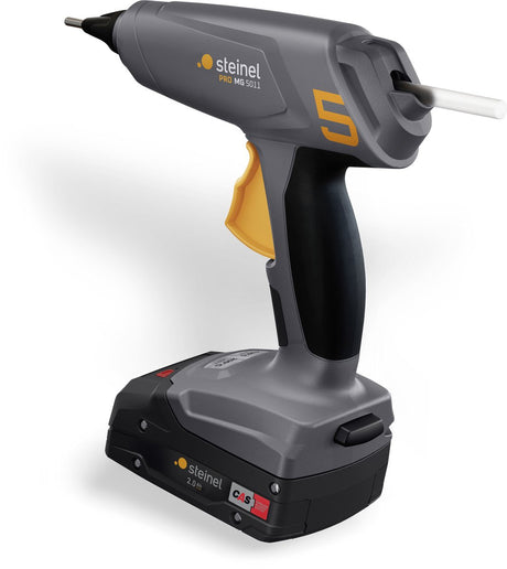 Steinel accu lijmpistool mobileglue 5011 - incl. 18v 2.0ah cas accu lader - draadloos lijmpistool - tot 90 minuten werktijd