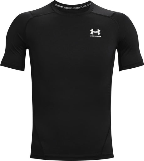 Under Armour UA HG Armour Comp SS-BLK Sportstrøje til mænd - Sort - Hvid