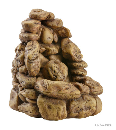 Exo terra pebble vandfald - terrarium dekoration - medium - 19 x 21,5 x 18,5 cm